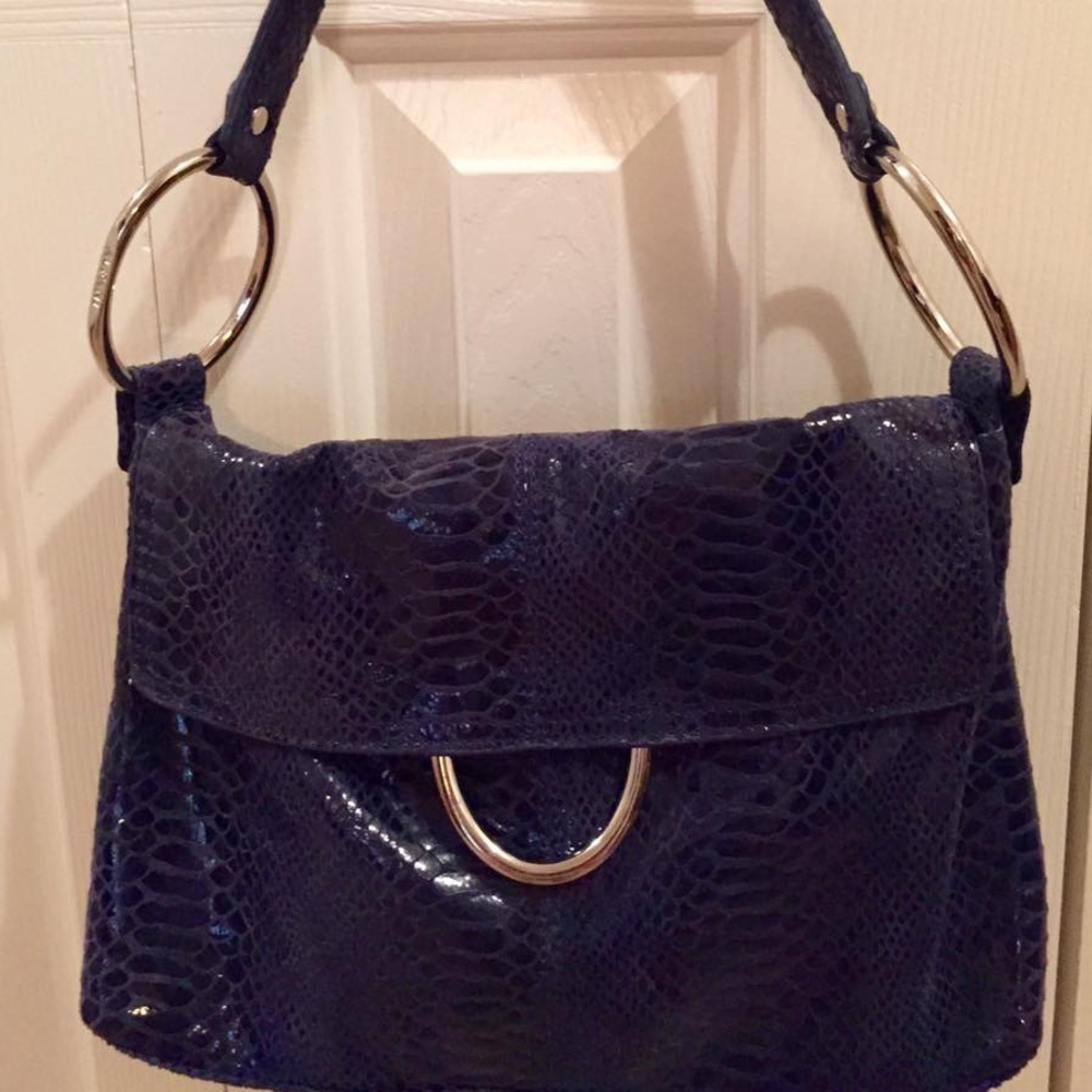 Alfani Navy Blue Leather Purse